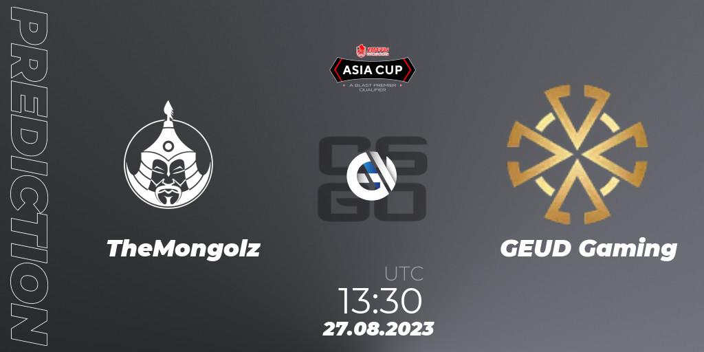 TheMongolz vs GEUD Gaming: Betting TIp, Match Prediction. 27.08.2023 at 13:35. Counter-Strike (CS2), 5E Arena Asia Cup Fall 2023