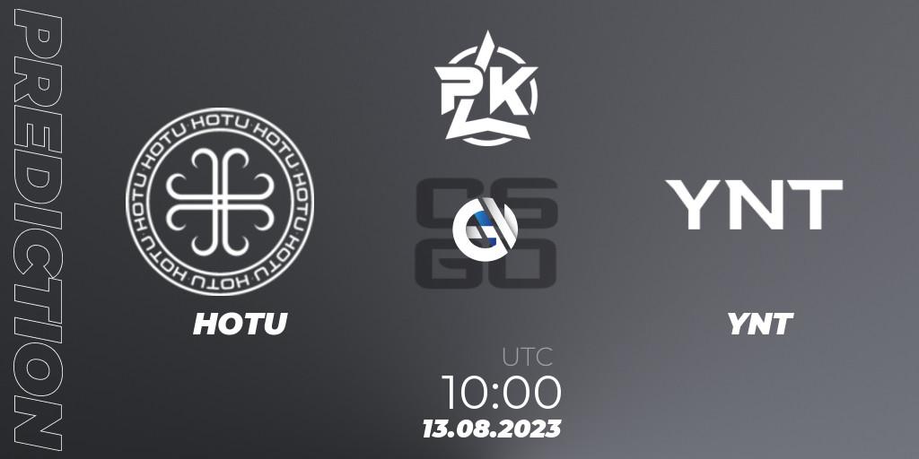 HOTU vs YNT: Betting TIp, Match Prediction. 13.08.2023 at 10:20. Counter-Strike (CS2), Russian Cybersport League 2023