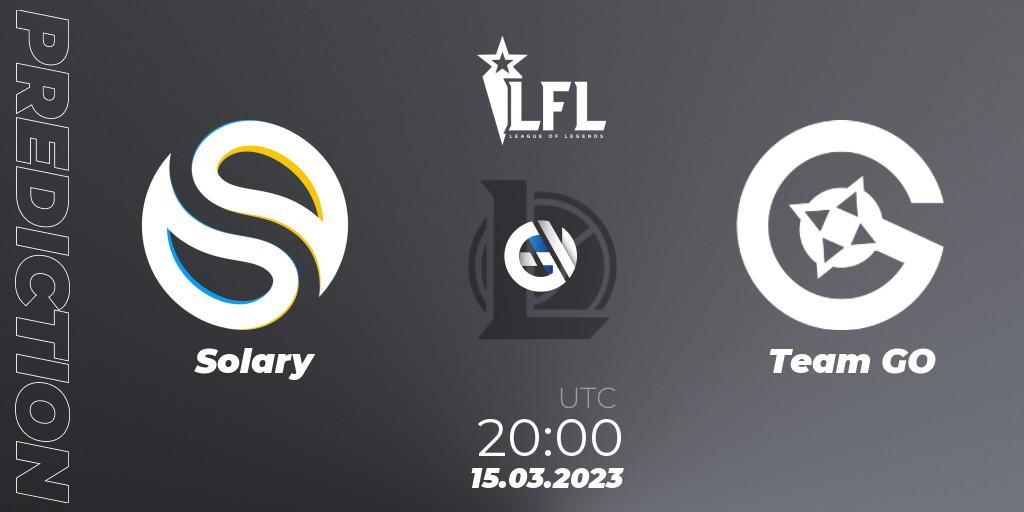 Solary vs Team GO: Betting TIp, Match Prediction. 15.03.23. LoL, LFL Spring 2023 - Group Stage