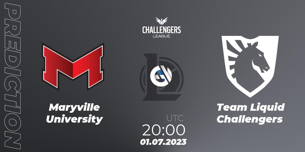 Maryville University vs Team Liquid Challengers: Betting TIp, Match Prediction. 01.07.2023 at 20:00. LoL, North American Challengers League 2023 Summer - Group Stage