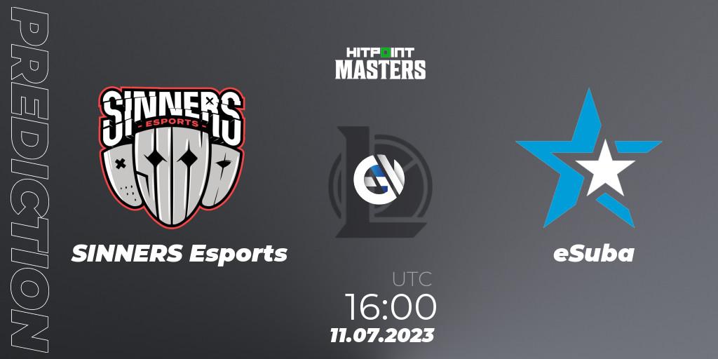 SINNERS Esports vs eSuba: Betting TIp, Match Prediction. 11.07.23. LoL, Hitpoint Masters Summer 2023 - Group Stage