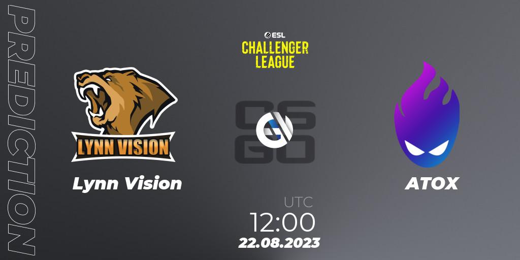 Lynn Vision vs ATOX: Betting TIp, Match Prediction. 22.08.2023 at 12:00. Counter-Strike (CS2), ESL Challenger League Season 46: Asia-Pacific