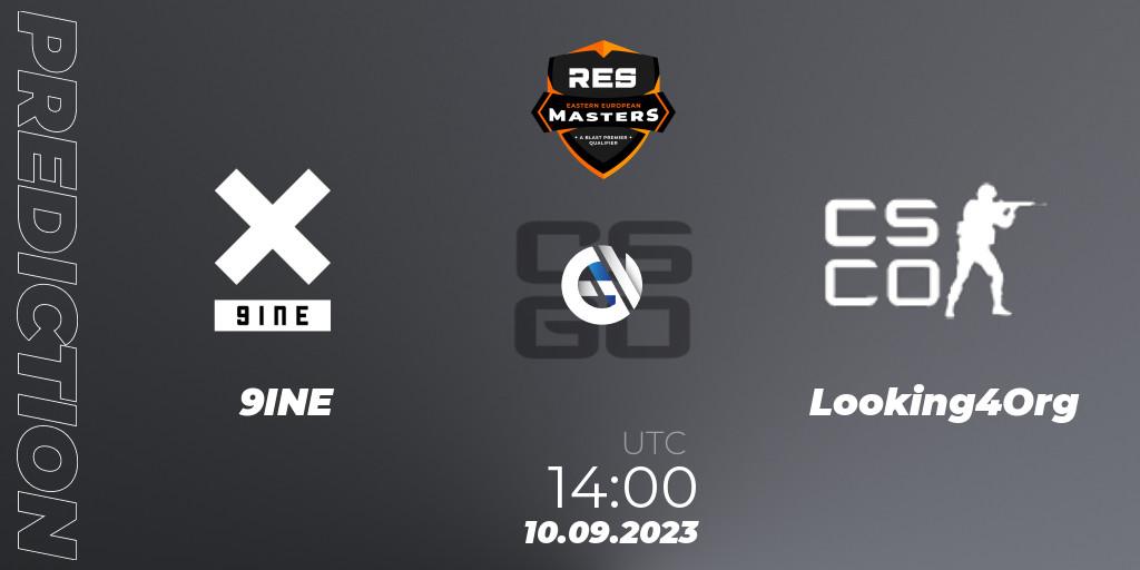 9INE vs Looking4Org: Betting TIp, Match Prediction. 10.09.2023 at 14:00. Counter-Strike (CS2), RES Western European Masters: Fall 2023