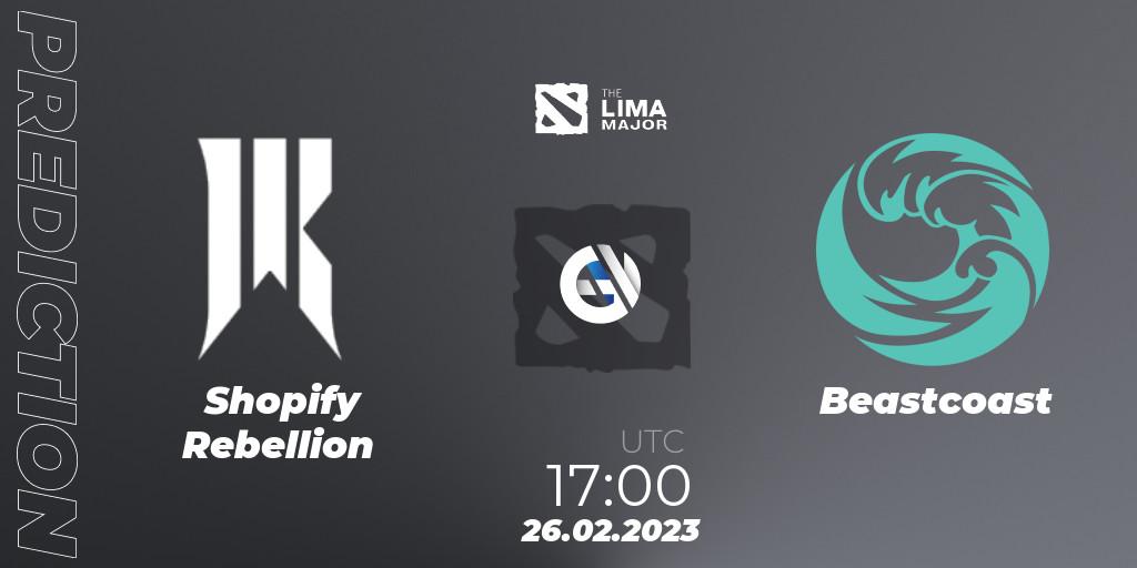 Shopify Rebellion vs Beastcoast: Betting TIp, Match Prediction. 26.02.2023 at 17:27. Dota 2, The Lima Major 2023