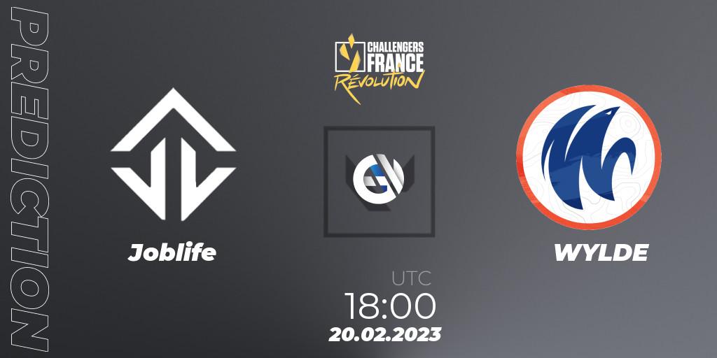 Joblife vs WYLDE: Betting TIp, Match Prediction. 20.02.2023 at 18:00. VALORANT, VALORANT Challengers 2023 France: Revolution Split 1