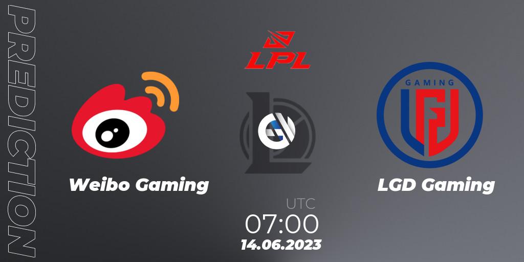 Weibo Gaming vs LGD Gaming: Betting TIp, Match Prediction. 14.06.23. LoL, LPL Summer 2023 Regular Season