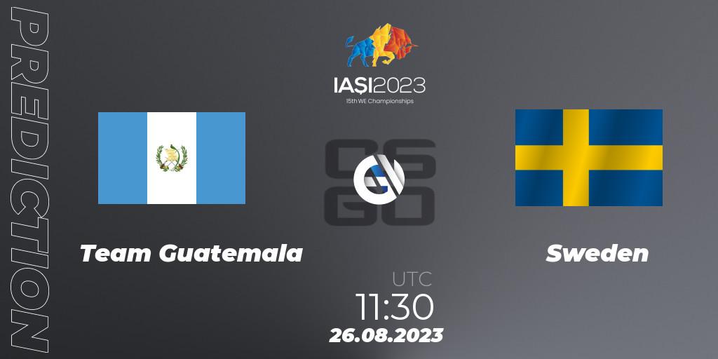 Team Guatemala vs Sweden: Betting TIp, Match Prediction. 26.08.23. CS2 (CS:GO), IESF World Esports Championship 2023