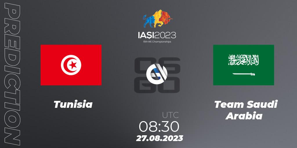 Tunisia vs Team Saudi Arabia: Betting TIp, Match Prediction. 27.08.2023 at 12:30. Counter-Strike (CS2), IESF World Esports Championship 2023