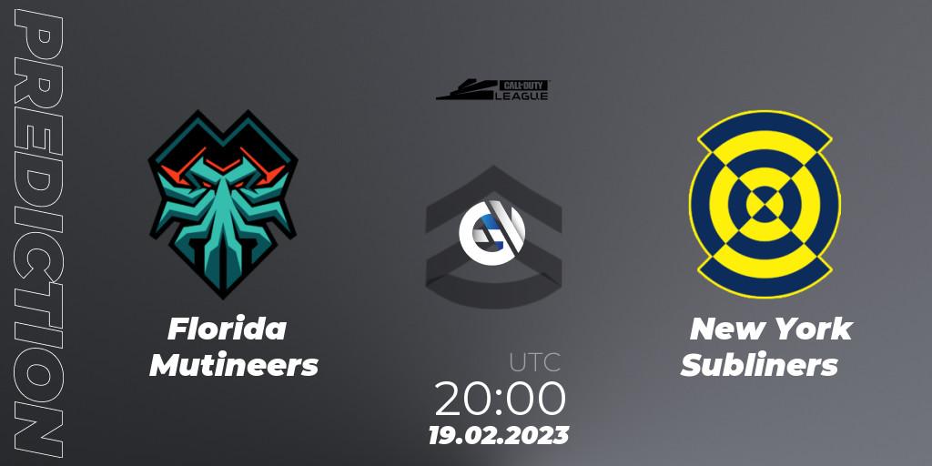 Florida Mutineers vs New York Subliners: Betting TIp, Match Prediction. 19.02.2023 at 20:00. Call of Duty, Call of Duty League 2023: Stage 3 Major Qualifiers