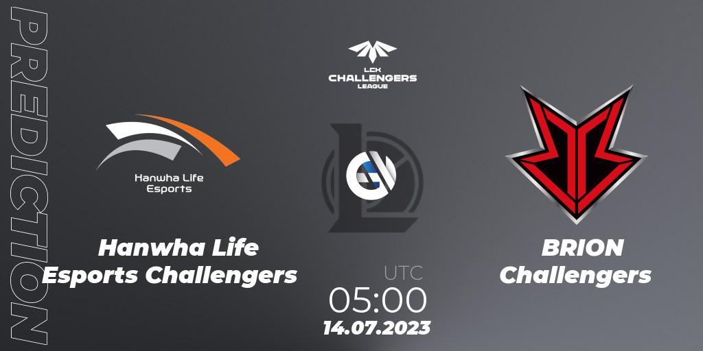 Hanwha Life Esports Challengers vs BRION Challengers: Betting TIp, Match Prediction. 14.07.2023 at 05:00. LoL, LCK Challengers League 2023 Summer - Group Stage