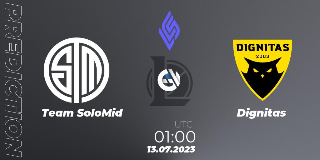 Team SoloMid vs Dignitas: Betting TIp, Match Prediction. 13.07.23. LoL, LCS Summer 2023 - Group Stage