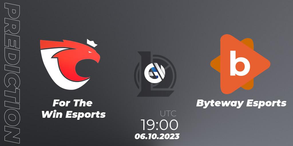 For The Win Esports vs Byteway Esports: Betting TIp, Match Prediction. 06.10.23. LoL, Iberian Cup 2023