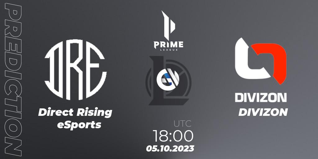 Direct Rising eSports vs DIVIZON: Betting TIp, Match Prediction. 05.10.23. LoL, Prime League Pokal 2023