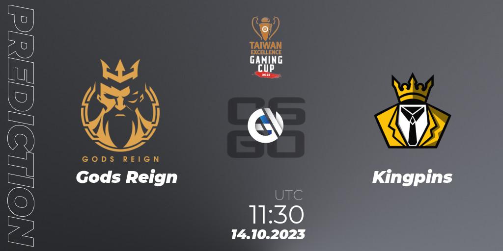 Gods Reign vs Kingpins: Betting TIp, Match Prediction. 14.10.23. CS2 (CS:GO), Taiwan Excellence Gaming Cup 2023