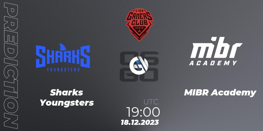 Sharks Youngsters vs MIBR Academy: Betting TIp, Match Prediction. 18.12.2023 at 19:00. Counter-Strike (CS2), Gamers Club Liga Série A: December 2023