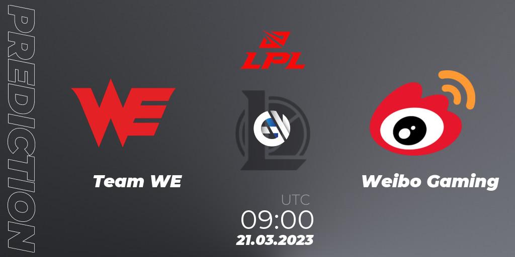 Team WE vs Weibo Gaming: Betting TIp, Match Prediction. 21.03.23. LoL, LPL Spring 2023 - Group Stage