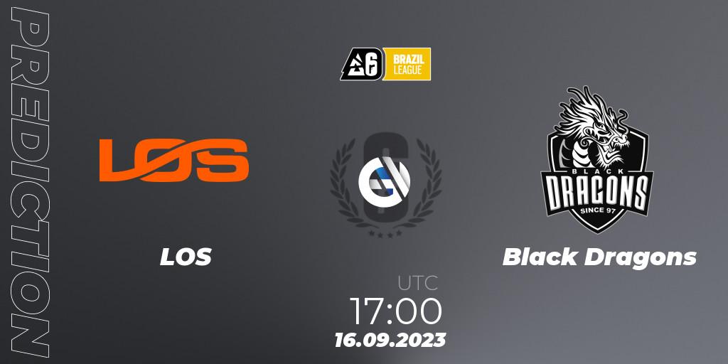 LOS vs Black Dragons: Betting TIp, Match Prediction. 16.09.2023 at 17:00. Rainbow Six, Brazil League 2023 - Stage 2