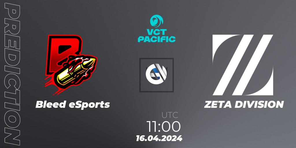 Bleed eSports vs ZETA DIVISION: Betting TIp, Match Prediction. 16.04.24. VALORANT, VALORANT Champions Tour 2024: Pacific League - Stage 1 - Group Stage