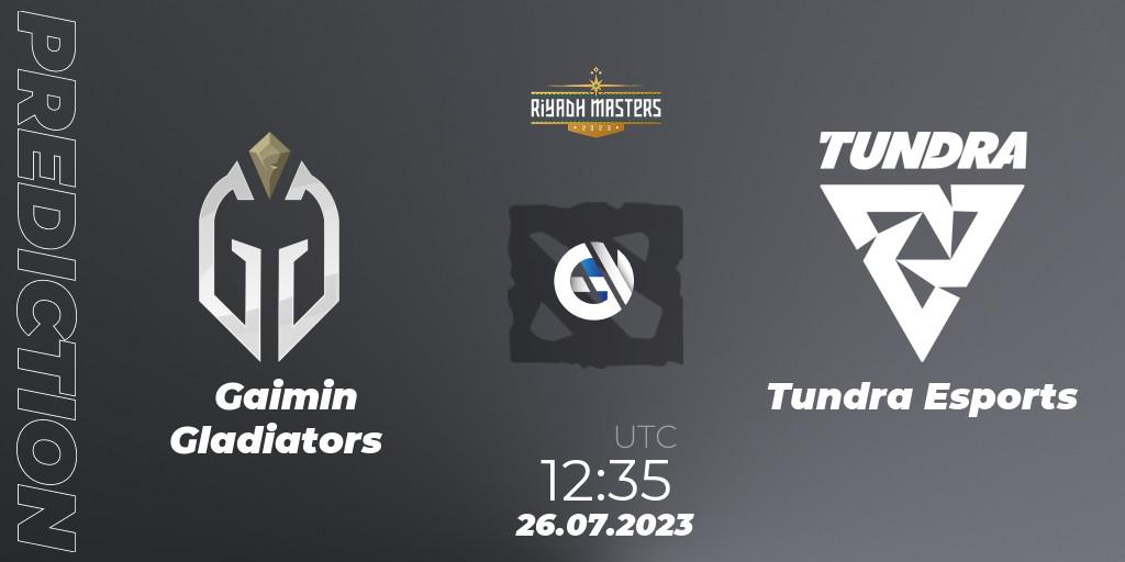 Gaimin Gladiators vs Tundra Esports: Betting TIp, Match Prediction. 26.07.23. Dota 2, Riyadh Masters 2023