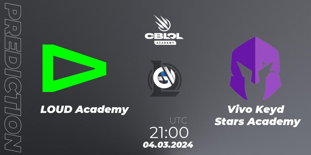 LOUD Academy vs Vivo Keyd Stars Academy: Betting TIp, Match Prediction. 04.03.24. LoL, CBLOL Academy Split 1 2024