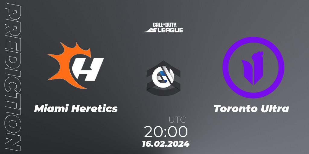 Miami Heretics vs Toronto Ultra: Betting TIp, Match Prediction. 16.02.2024 at 20:00. Call of Duty, Call of Duty League 2024: Stage 2 Major Qualifiers