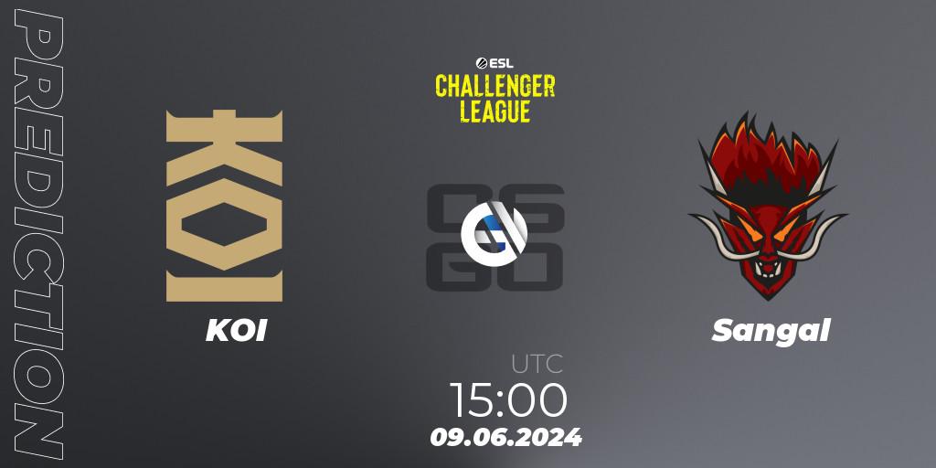 KOI vs Sangal: Betting TIp, Match Prediction. 09.06.2024 at 15:45. Counter-Strike (CS2), ESL Challenger League Season 47: Europe
