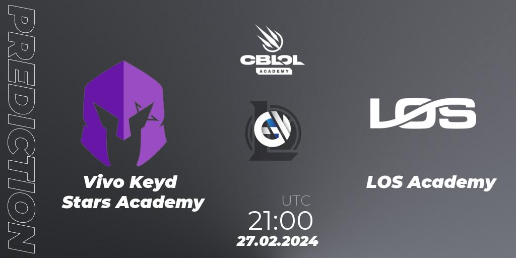 Vivo Keyd Stars Academy vs LOS Academy: Betting TIp, Match Prediction. 27.02.24. LoL, CBLOL Academy Split 1 2024