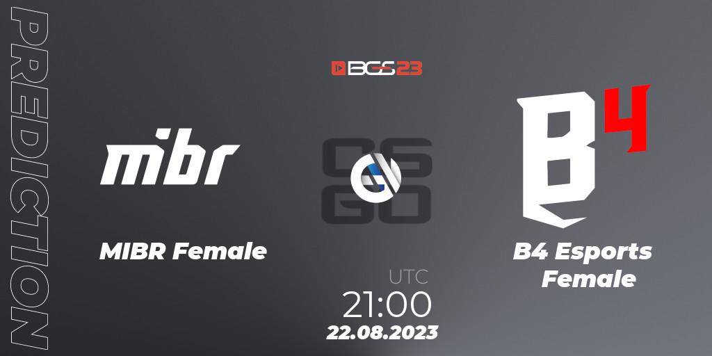 MIBR Female vs B4 Esports Female: Betting TIp, Match Prediction. 22.08.23. CS2 (CS:GO), BGS Esports 2023 Female: Online Stage