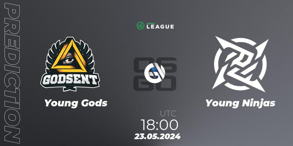Young Gods vs Young Ninjas: Betting TIp, Match Prediction. 23.05.2024 at 18:00. Counter-Strike (CS2), ESEA Season 49: Advanced Division - Europe