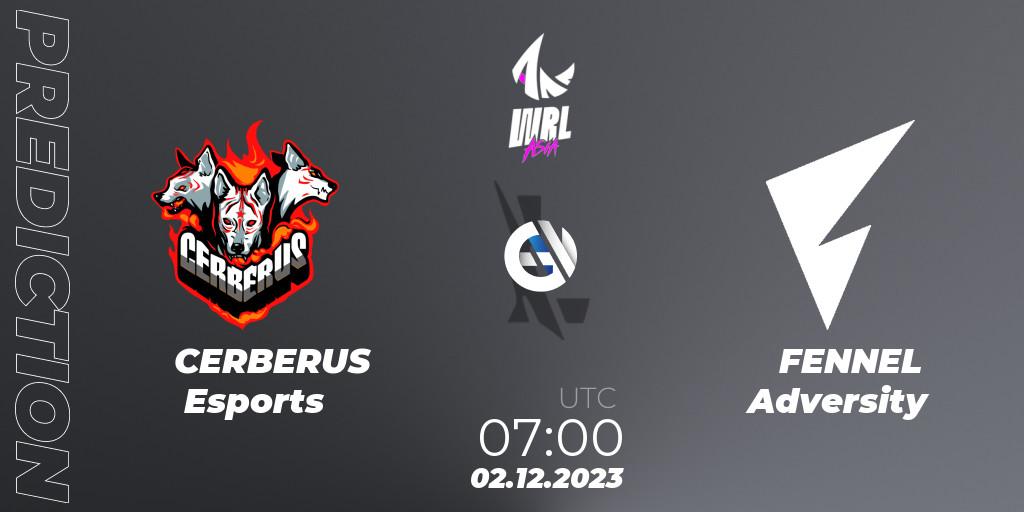 CERBERUS Esports vs FENNEL Adversity: Betting TIp, Match Prediction. 02.12.2023 at 07:00. Wild Rift, WRL Asia 2023 - Season 2 - Regular Season