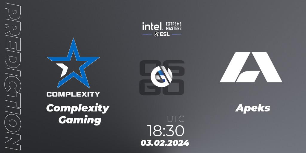 Complexity Gaming vs Apeks: Betting TIp, Match Prediction. 03.02.24. CS2 (CS:GO), IEM Katowice 2024