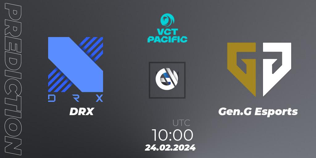 DRX vs Gen.G Esports: Betting TIp, Match Prediction. 24.02.24. VALORANT, VCT 2024: Pacific Kickoff