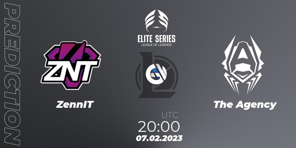 ZennIT vs The Agency: Betting TIp, Match Prediction. 07.02.2023 at 20:00. LoL, Elite Series Spring 2023 - Group Stage