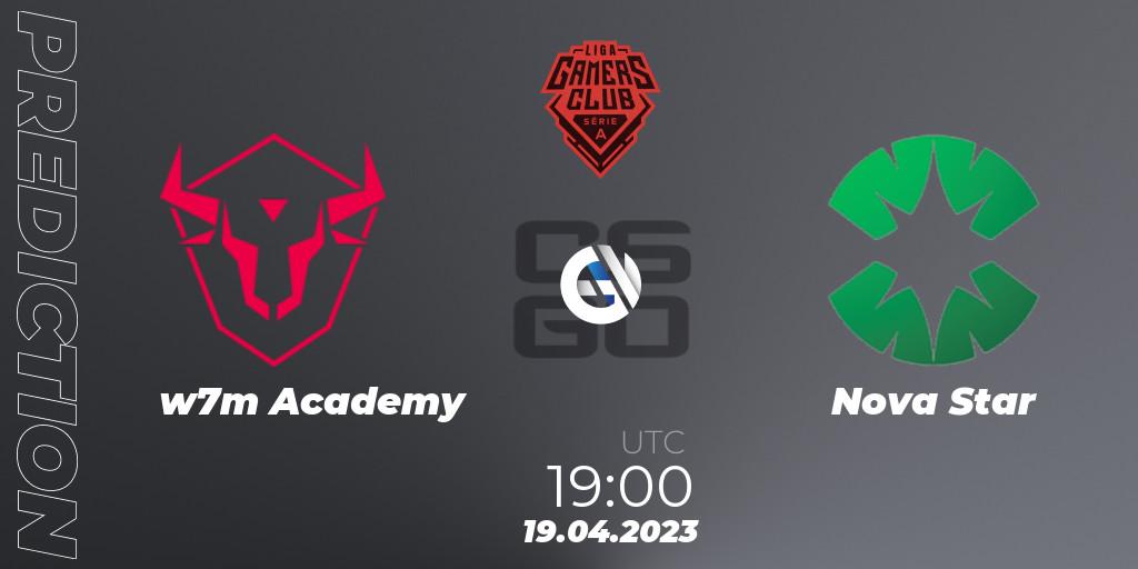 w7m Academy vs Nova Star: Betting TIp, Match Prediction. 19.04.23. CS2 (CS:GO), Gamers Club Liga Série A: April 2023