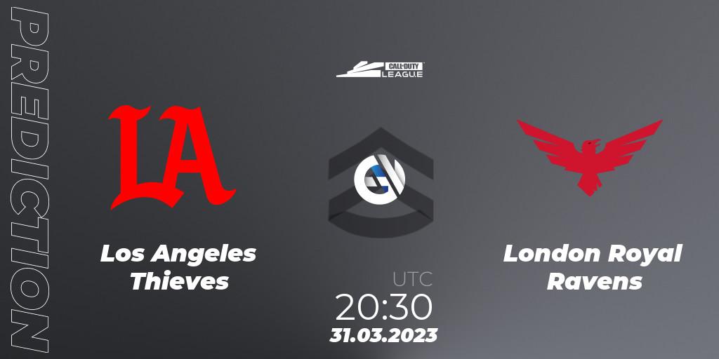 Los Angeles Thieves vs London Royal Ravens: Betting TIp, Match Prediction. 31.03.2023 at 20:30. Call of Duty, Call of Duty League 2023: Stage 4 Major Qualifiers