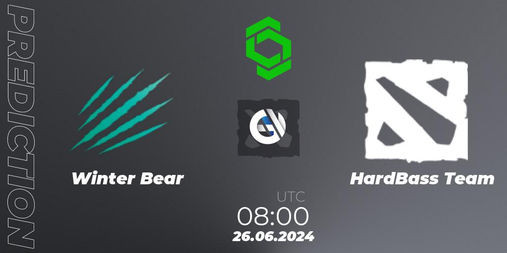 Winter Bear vs HardBass Team: Betting TIp, Match Prediction. 26.06.2024 at 08:00. Dota 2, CCT Dota 2 Series 1
