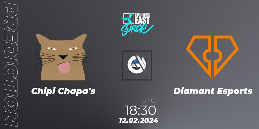 Chipi Chapa's vs Diamant Esports: Betting TIp, Match Prediction. 12.02.24. VALORANT, VALORANT Challengers 2024 East: Surge Split 1