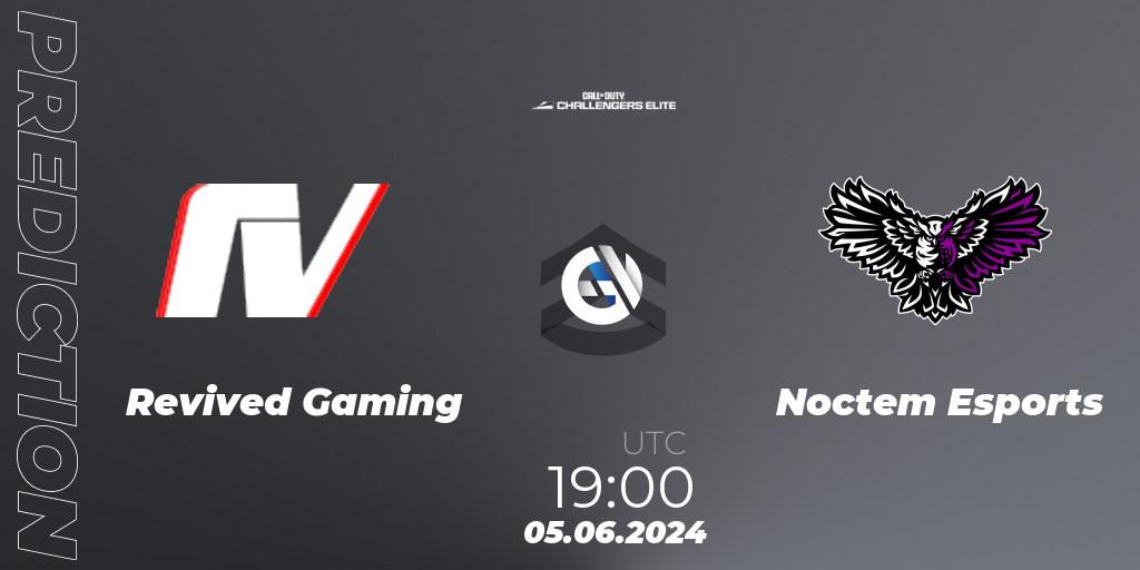 Revived Gaming vs Noctem Esports: Betting TIp, Match Prediction. 05.06.2024 at 19:00. Call of Duty, Call of Duty Challengers 2024 - Elite 3: EU
