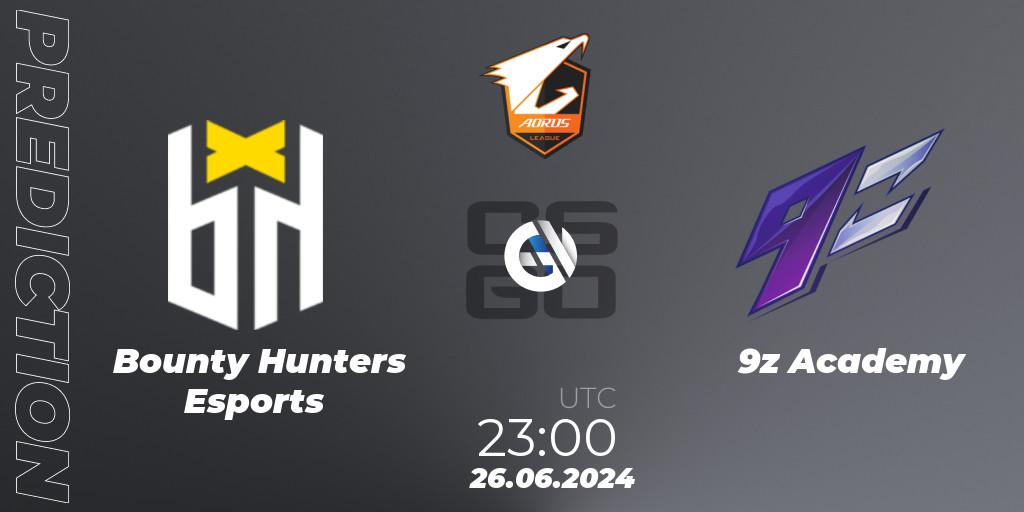 Bounty Hunters Esports vs 9z Academy: Betting TIp, Match Prediction. 26.06.2024 at 23:00. Counter-Strike (CS2), Aorus League 2024 Season 1: Brazil