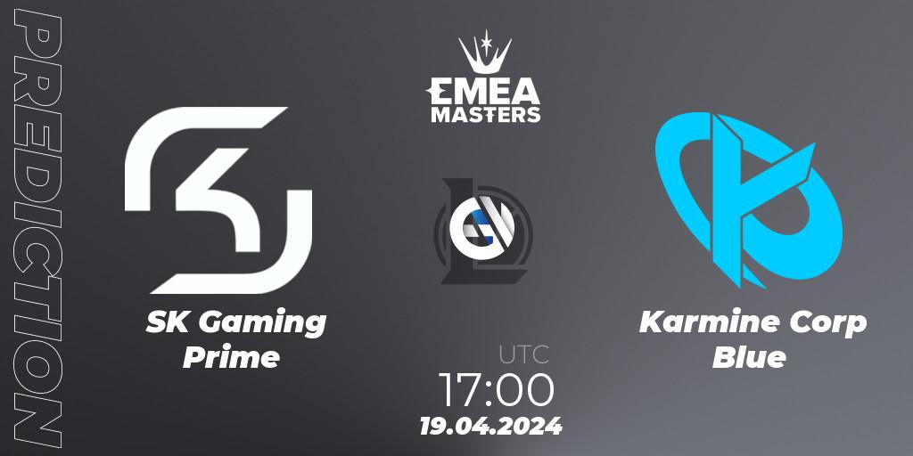 SK Gaming Prime vs Karmine Corp Blue: Betting TIp, Match Prediction. 19.04.24. LoL, EMEA Masters Spring 2024 - Group Stage