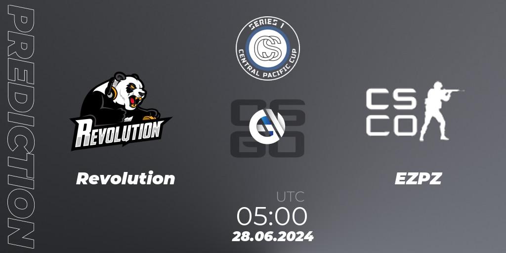 Revolution vs EZPZ: Betting TIp, Match Prediction. 27.06.2024 at 02:00. Counter-Strike (CS2), Central Pacific Cup: Series 1