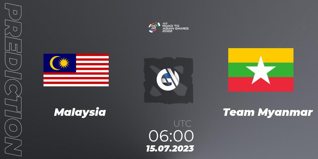 Malaysia vs Team Myanmar: Betting TIp, Match Prediction. 15.07.2023 at 06:00. Dota 2, 2022 AESF Road to Asian Games - Southeast Asia