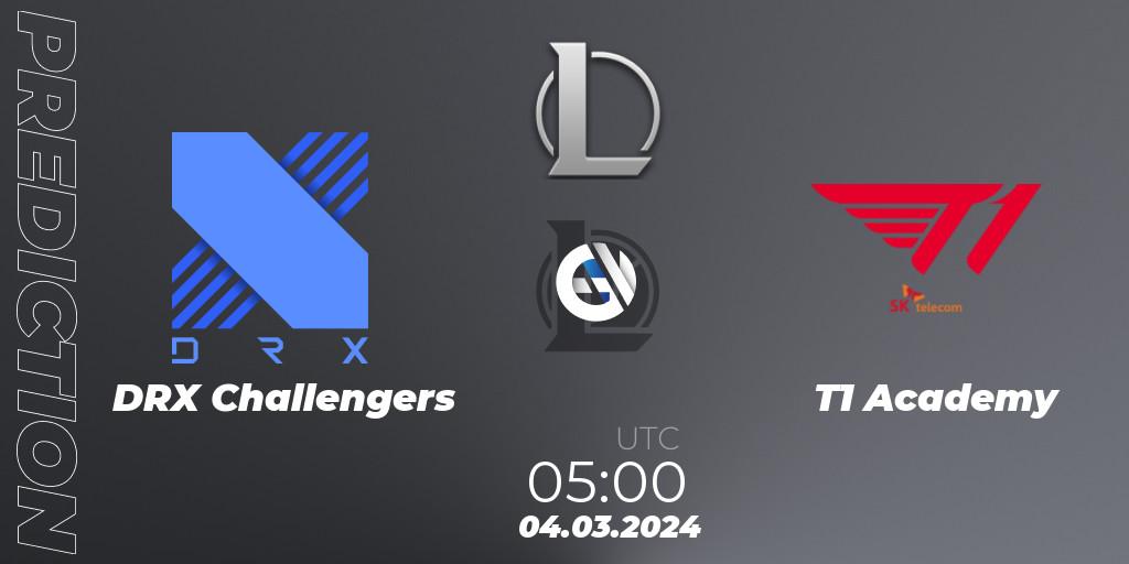 DRX Challengers vs T1 Academy: Betting TIp, Match Prediction. 04.03.24. LoL, LCK Challengers League 2024 Spring - Group Stage