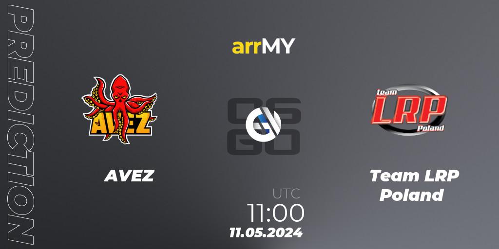 AVEZ vs Team LRP Poland: Betting TIp, Match Prediction. 11.05.2024 at 11:00. Counter-Strike (CS2), arrMY Masters League Season 9 Finals