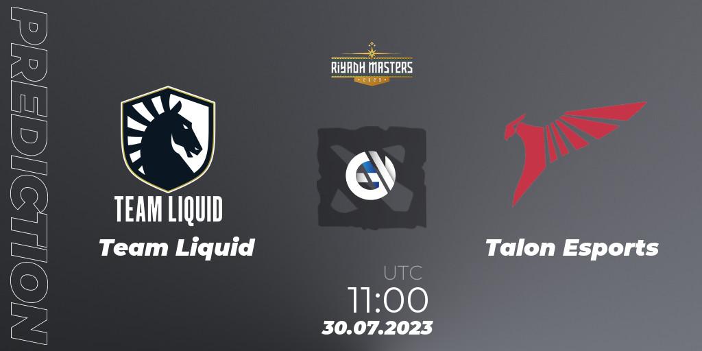 Team Liquid vs Talon Esports: Betting TIp, Match Prediction. 30.07.23. Dota 2, Riyadh Masters 2023