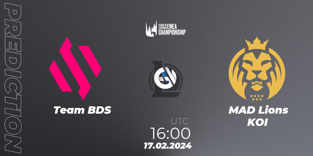 Team BDS vs MAD Lions KOI: Betting TIp, Match Prediction. 17.02.24. LoL, LEC Winter 2024 - Playoffs