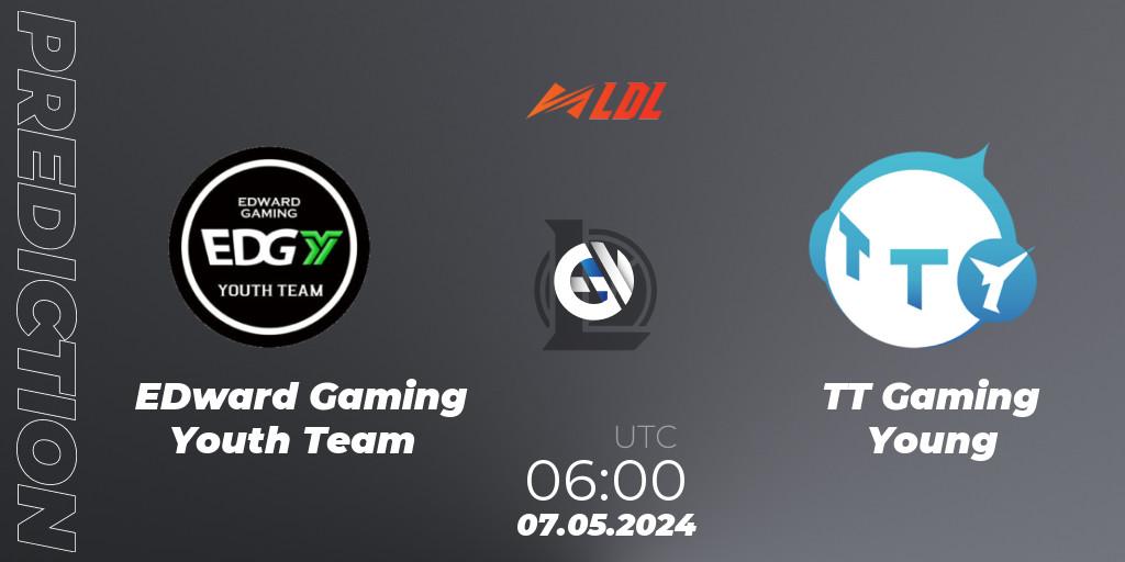 EDward Gaming Youth Team vs TT Gaming Young: Betting TIp, Match Prediction. 07.05.2024 at 06:00. LoL, LDL 2024 - Stage 2