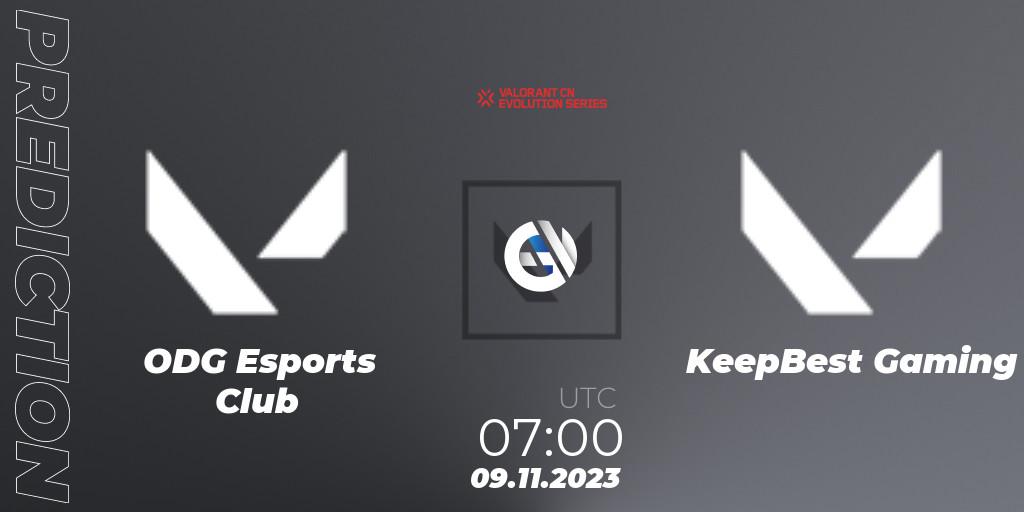 ODG Esports Club vs KeepBest Gaming: Betting TIp, Match Prediction. 09.11.2023 at 07:00. VALORANT, VALORANT China Evolution Series Act 3: Heritability - Play-In