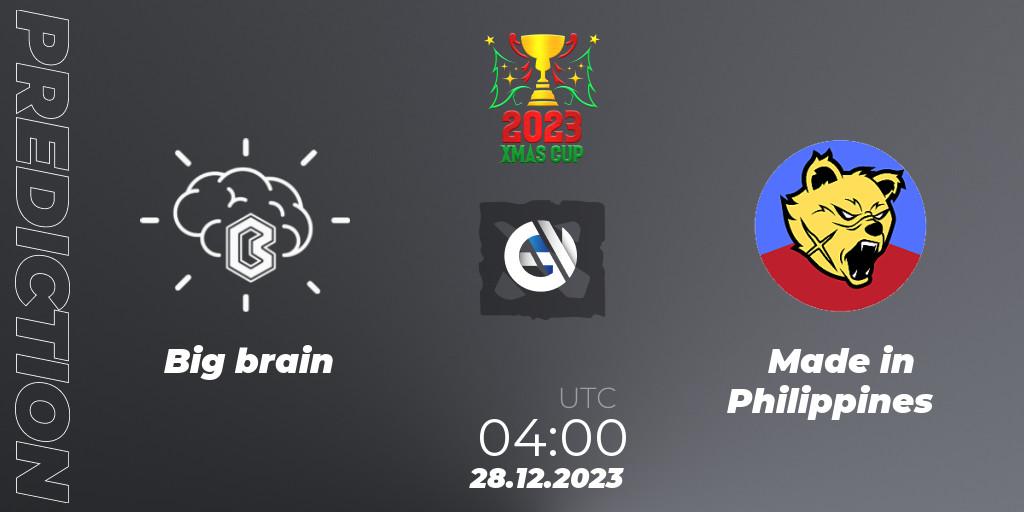 Big brain vs Made in Philippines: Betting TIp, Match Prediction. 28.12.23. Dota 2, Xmas Cup 2023