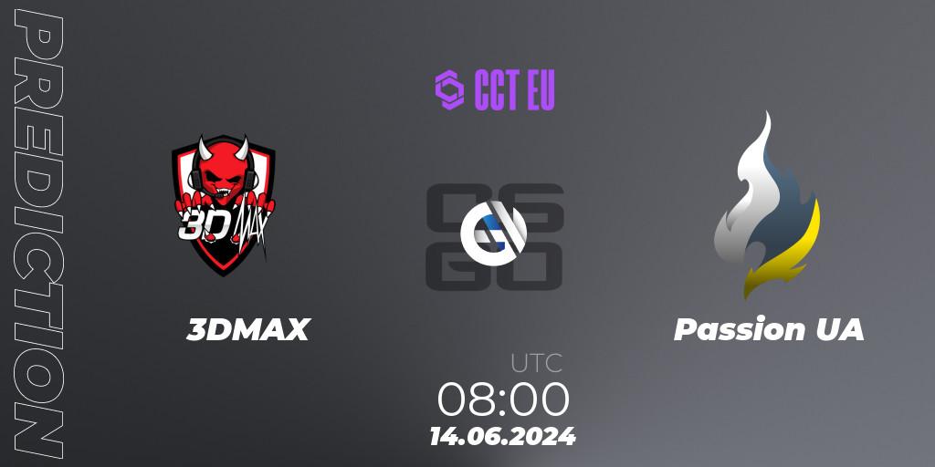 3DMAX vs Passion UA: Betting TIp, Match Prediction. 14.06.2024 at 08:00. Counter-Strike (CS2), CCT Season 2 Europe Series 5